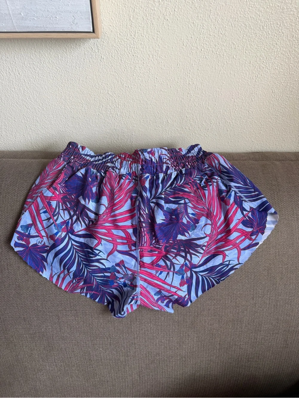 lululemon athletica Tropical Floral Athletic Shorts - Purple/Pink